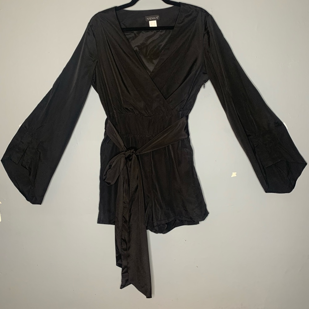 Venus black Shorts Romper - Picture 1 of 6
